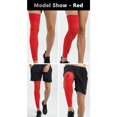 thumbnail image 3 of Padded Knee Compression Sleeves Long Leg Sleeve Calf Protection for Basketball, Soccer Knee Pads Shin Brace Soft, 3 of 4