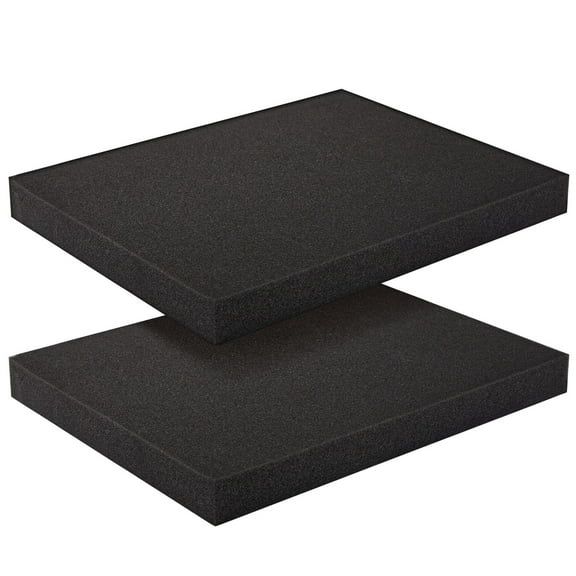 Okuna Outpost Packing Foam Sheets - Tool Foam Insert Protection - Moldable Craft Cushion Pads - High-Density Padding - 2 Pack, 16 x 12 x 1.5 in, Black