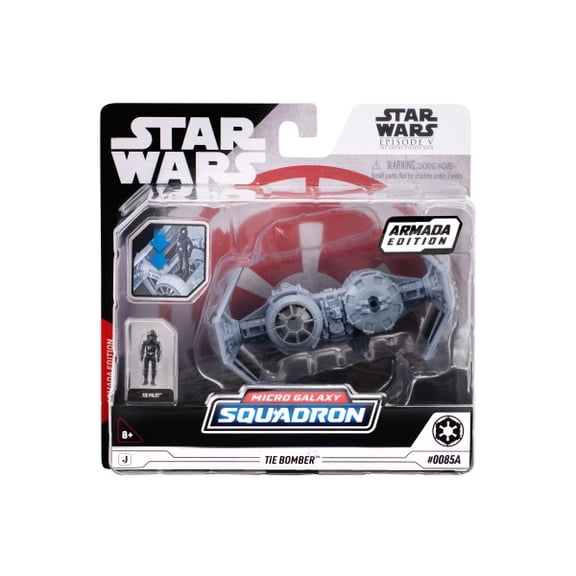 STAR WARS Micro Galaxy Squadron TIE Bomber (Armada Edition) - 5-Inch Vehicle with Dual Cockpits, Bomb Bay, and 1-Inch Micro Figure Accessory
