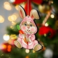 thumbnail image 4 of Easter Baby Bunny Wooden Ornaments Set of 3 by G. DeBrekht | Easter Spring Décor - 815432-1S3, 4 of 4