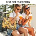 thumbnail image 4 of Large Capacity Tote Bag,Yellow Sunflower Art Pattern Handbag Fashion Luxury Tote Bag,15.7"x13"x 5.1" Inches,Laptop Compatible, 4 of 5