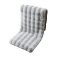 thumbnail image 3 of Winter Plush Chair Cushion - Non Slip Thickened Siamese Backrest Seat Cushion for Chair Stool Sofa, Warm Soft Plush Cushion for Home Office Dining Chair Winter Use Gift, 19.69*53.15in, Gray, 3 of 7