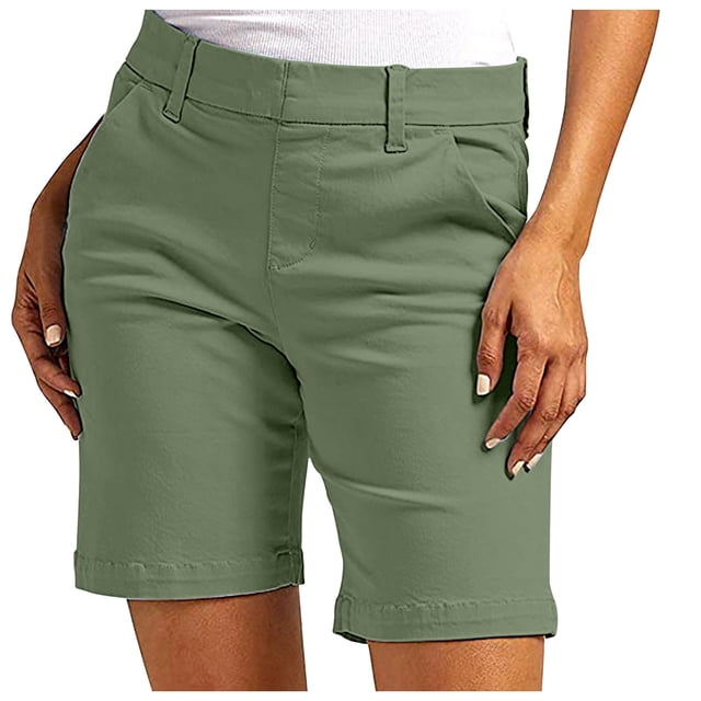 zbxnLI Bermuda pour Femmes Été Décontracté Taille Haute Jambe Droite Extérieur Randonnée Voyage Shorts avec Poches