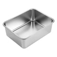 thumbnail image 5 of YIFAEUX Cat Litter Box Easy to Clean Stainless Steel Pet Toilet Large Space Low Entry Pet Litter Box for Cats Rabbits Ferrets, 5 of 7