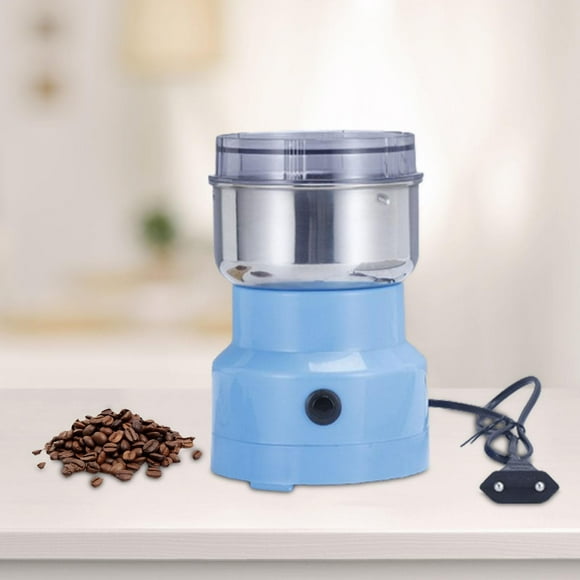 Multipurpose Grinder Electric Dry Grain Mill Fast Grinding Stainless Steel Mini Spice Grinder Dry Grinding Machine for Grains blue