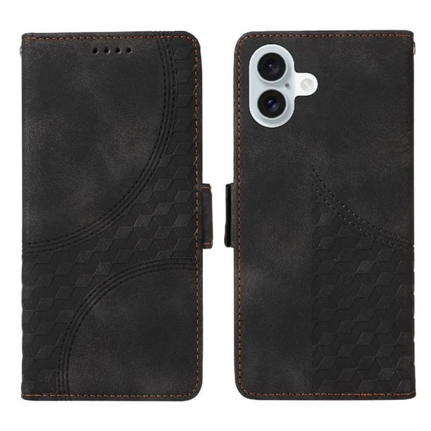 Funda GANGXUN para iPhone 16 Plus con diseño acolchado elegante, cuero PU, protección total y ajuste preciso