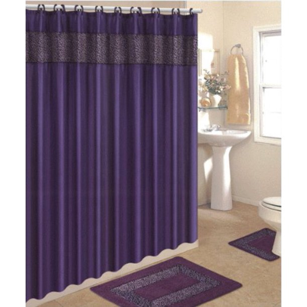 4 Piece Bath Rug Set 3 Purple Leopard Bathroom Rugs With Piece Purple Leopard Bathroom Rugs