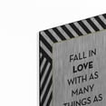 thumbnail image 2 of Luxe Metal Art 'Fall In Love' by Lettered & Lined, Metal Wall Art, 16"x24", 2 of 9
