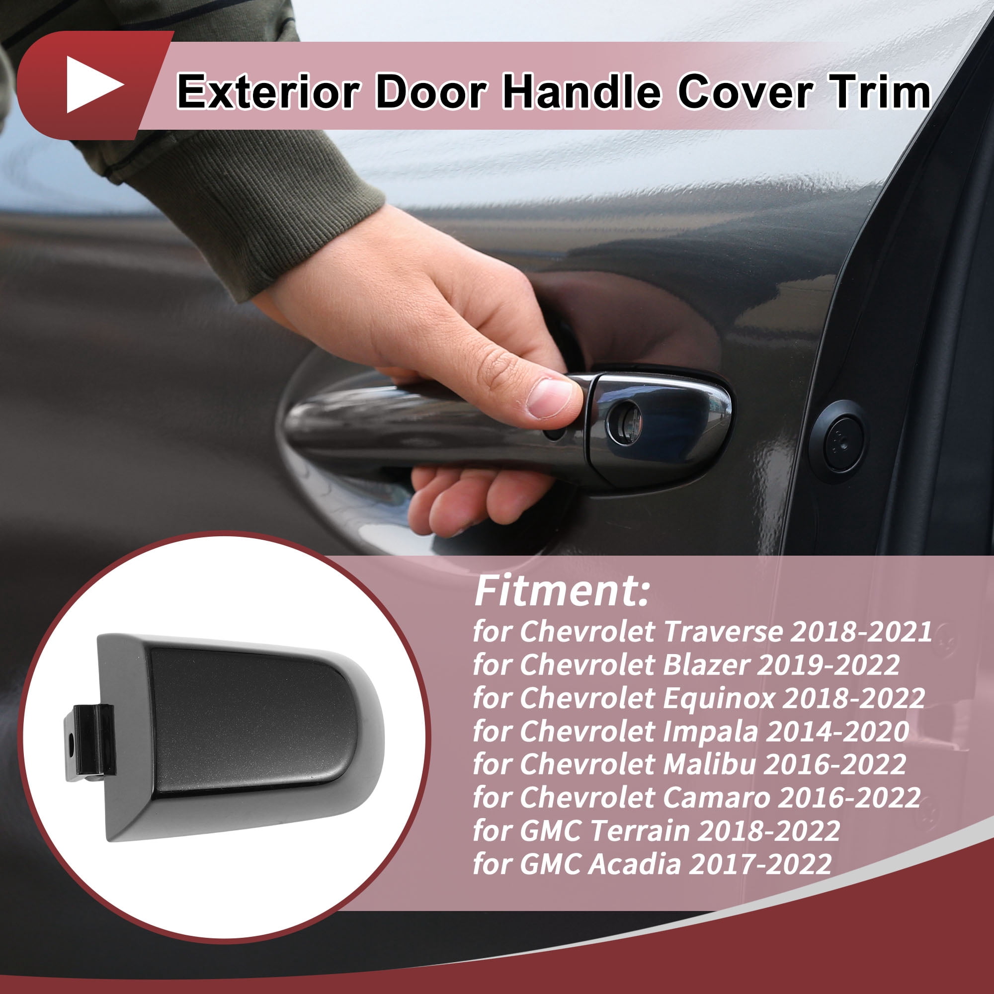 Unique Bargains Front Right Exterior Door Handle Cover for Chevrolet Traverse