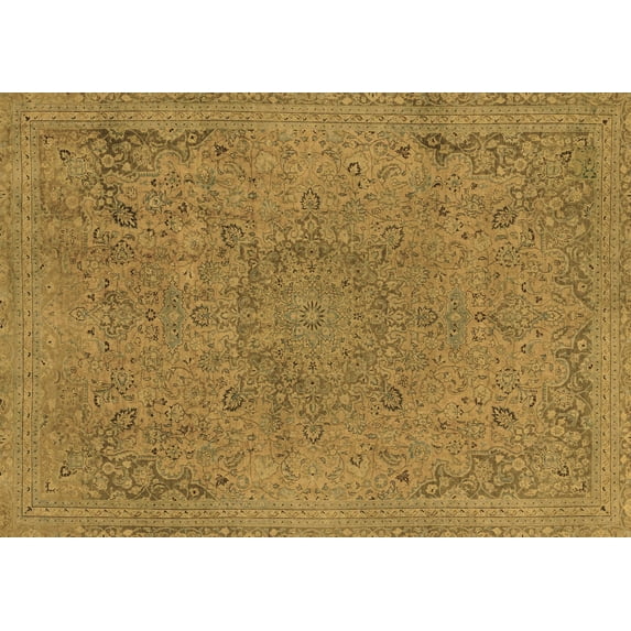 Ahgly Company Indoor Rectangle Abstract Brown Modern Area Rugs, 7' x 9'