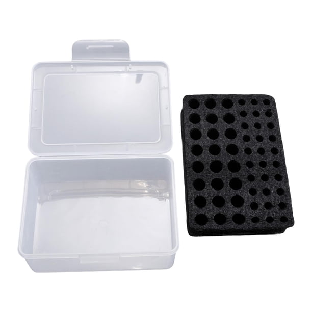 Estuche de almacenamiento para pilas AA y AAA, contenedor reutilizable con espuma, estuche organizador portátil para reparaciones, garajes, camping,