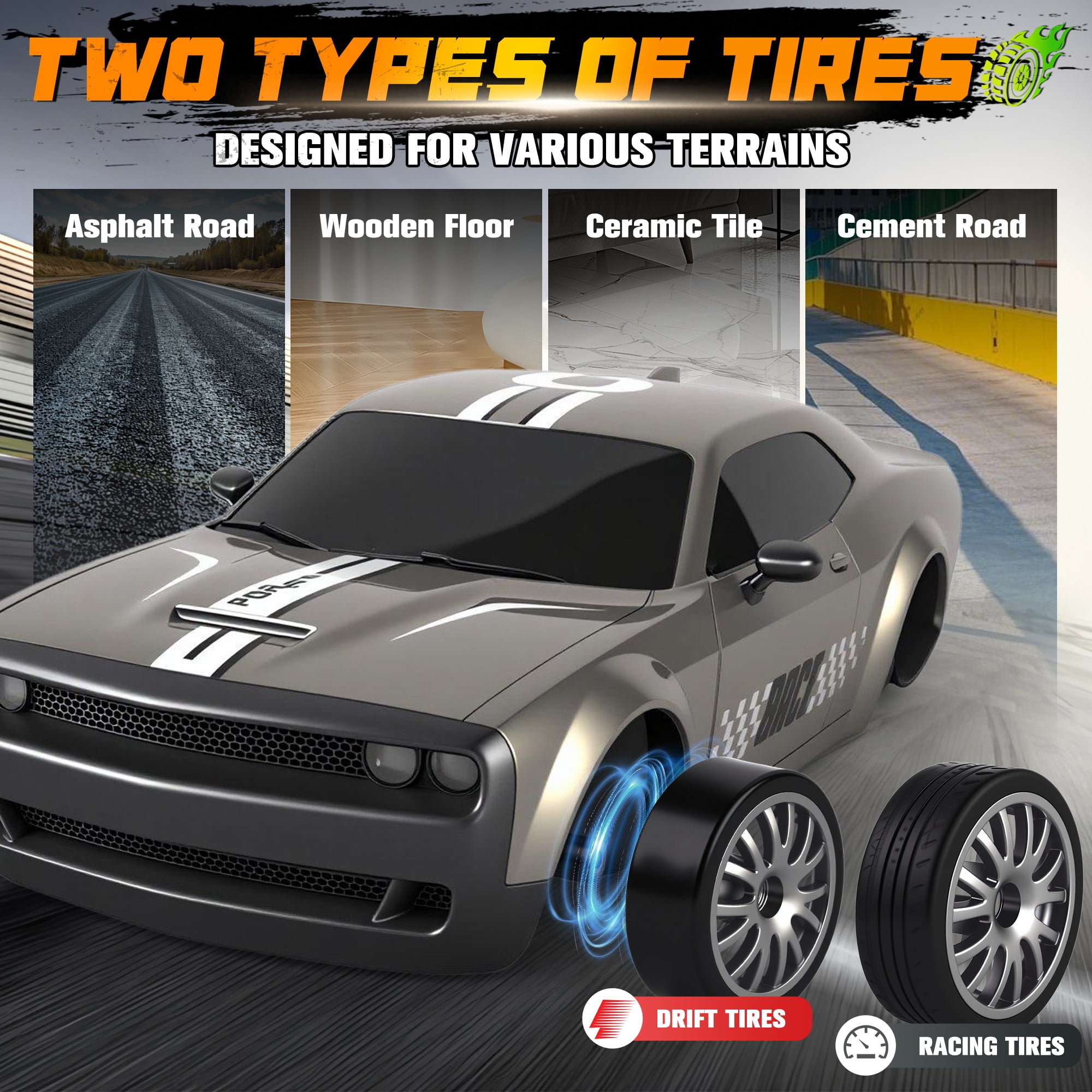 Remote Control Car - 1:14 Alloy High Speed Fast RC, 25 KM/H RC Racing Cars, RC Drift Car for Kids Adults , Off Road Variable-Speed Vehicle with 2 Rechargeable Battery