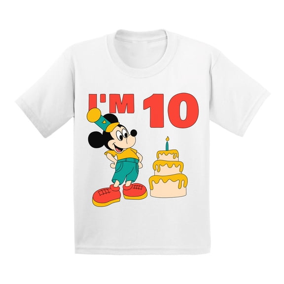 Awkward Styles Youth Shirt Mickey I'm Birthday Kids Boys Tshirt for Boys Minnie Steamboat Willie Child Age 10 Years Cotton T-shirts S M L XL Graphic Tee