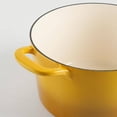 thumbnail image 2 of Martha Stewart Gatwick 7 QT Enameled Cast Iron Dutch Oven - Yellow W/ SS Knob, 2 of 4