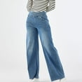 thumbnail image 4 of Tawop Wide Leg Jeans for Women High Rise Barrel Jeans Multiple Pockets Baggy Jeans, 4 of 5