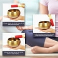 thumbnail image 5 of IBA Indianbeautifulart Tibetan Singing Bowl Musical Instrument For Meditation W/ Stick & Cushion Handcrafted In Nepal Bowl For Relaxation, Yoga & Spiritual Healing, 5 of 7