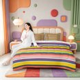 thumbnail image 5 of Erosebridal Aesthetic Abstract Lines 7-Piece Twin Bedding,Modern Stripes Bedding Comforter Set,Polkadot Reversible, 5 of 7