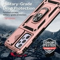thumbnail image 5 of JTCASES for Samsung Galaxy A52 5G Case, Heavy Duty Protection Magnetic Car Mount Rotating Stand [Slide Camera Window] Rugged Shockproof Anti-fall Shell for Samsung A52 5G, Rosegold, 5 of 9