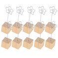 thumbnail image 2 of Clips de fotos de 10 piezas, soporte para notas de mesa con soporte de madera para tarjeta de mensaje, postal con imagen Ecomeon no, 2 of 6