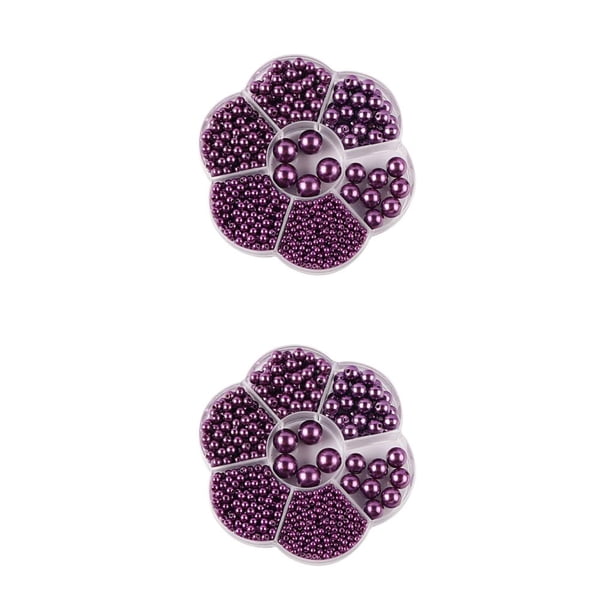 Minnieouse 1150 piezas de perlas de bricolaje para hacer hermosas joyas, fácil de enhebrar, amplia aplicación, práctica, color morado oscuro. Morado oscuro 2Conjunto