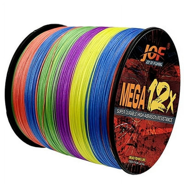 12 Strands Multifilament 300M-1000M Super Strong PE Braided Fish Line 25LB-120LB Multicolor Saltwater Fishing Weave Braid Cord Multicolor 300M-0.47MM-92LB