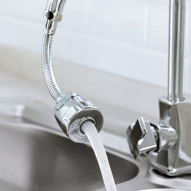 WIFKLSIIPG Kitchen Faucet Head 360° Rotatable Faucet Sprayer Head Replacement Splash Tap Booster Shower and Water Saving Faucet for Kitchen(Silver)
