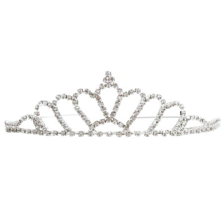 Simplicity Pageant Queen Tiara Crown Rhinestones Crystal Bridal Wedding, 983