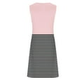 thumbnail image 5 of MIUOWANP Women's Summer Halter Casual Dress Striped Print Sleeveless V-Neck Strapless Dress Size M(6)Pink, 5 of 5