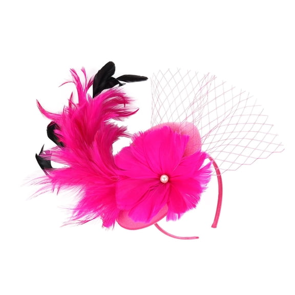 XDIAHBPL Turbans For Women Fascinator Wedding Hat Flower Pillbox Hat Cocktail Tea Party Headband Clips Multicolor