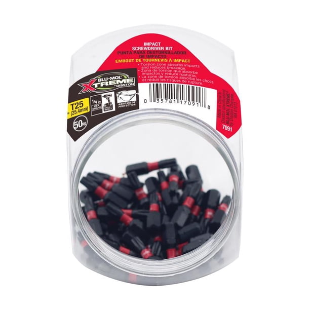 Punta de destornillador Blu-Mol Xtreme Torx T25 25 mm S2 Tool Steel