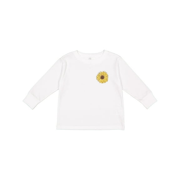Inktastic Pocket Full of Sunshine Sunflower Boys or Girls Long Sleeve Toddler T-Shirt