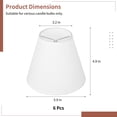 thumbnail image 2 of 6 Pcs Chandelier Lamp Shades 5 Inch, Mini Barrel Lampshades Clip On for Table Lamp Wall Lamp Replacement, Natural Linen Mini Lamp Shade, 3.2x4.9x5.9in (Top Height Bottom), 2 of 6