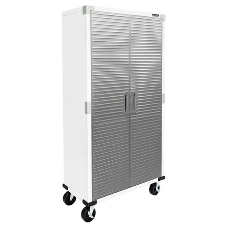 

Seville Classics UltraHD Steel Body Lockable Storage Filing Cabinet Organizer Locker Shelving Unit 36 W x 18 D x 72 H White