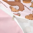 thumbnail image 4 of Erosebridal Girls Personalized Initial B Cute Capybara Twin Bedding For Kids,Cartoon Fruit Orange Watermelon Flowers Duvet Cover Set,2pcs,No Comforter,Pink Reversible, 4 of 6