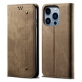 thumbnail image 2 of SaniMore iPhone 14 Pro (6.1" 2022) Wallet Case, Cowboy Skin [Wear-resistat Durable] Card Slots Cash Pocket Kickstand 360° All-around Protective Business Shell [Shoxkproof Anti-drop] - Khaki, 2 of 7