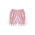 thumbnail image 4 of TiaoBug Girls' Ruffle Lace Bloomer Shorts Party Underskirt Safety Bottom Pumpkin Pants Undershorts Pink 5-6, 4 of 7