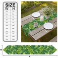 thumbnail image 3 of Summer Palm Leaves Table Runner Linen Burlap Table Runner 72 Inches Long Tropical Green Botanical Dresser Scarves for Kitchen Island Coffee Dining Room Party Wedding Banquet Holiday Decor 16"x72", 3 of 8