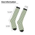 thumbnail image 5 of Balery Daisy Plaid Green Printed Novelty Socks Men's Women's Crew Socks Sports Socks Knee High Socks Cotton Socks Quirky and Cool Socks, 5 of 9