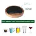 thumbnail image 5 of Posavasos de Madera para Bebidas, Juego de 5 Posavasos Absorbentes, Posavasos para Protección de Mesa de Café, Antideslizante Negro, 5 of 5