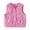 Pink, variant on Toddler Children Girls Boys Solid Warm Thick Spring Winter Sleeveless Vest Clothes Coat Zipper For Babys