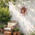 thumbnail image 6 of Metal Flower Wall Art, 12 in Diameter, Pink Gold Finish, Outdoor Metal Wall Art, Patio Wall Decor, Yard Decorations, 2026 Decorations, 1 Pc, 6 of 6