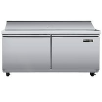 Maxx Cold V-Series 2 Door Refrigerated Mega Top Prep Table, 60"W, 16.7 cu ft, in Stainless Steel (MVR60MHC)