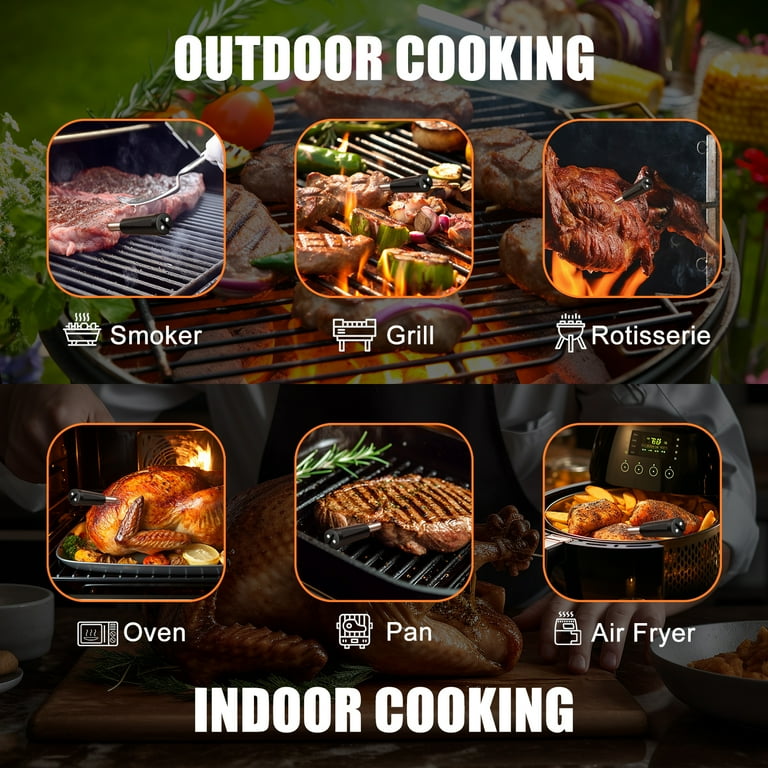 INSMART Wireless Bluetooth Meat Thermometer, 330FT Range