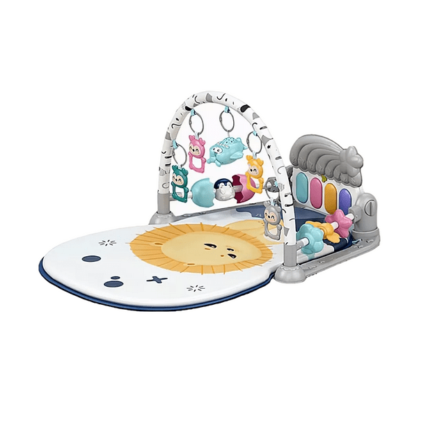 Gimnasio Para Bebe Gimnasio Acolchado Con Piano Gris Malubero