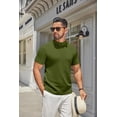 thumbnail image 5 of COOFANDY Men's Short Sleeve Turtleneck Sweater Casual Pullover Basic T-Shirts Thermal Tops for Men, 5 of 6