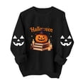 thumbnail image 4 of ZGRBOU Sweatshirts for Women Cute Ghost Reading Books Print Shirts Fall Crew Neck Long Sleeve Pullover Tops 2026, 4 of 6