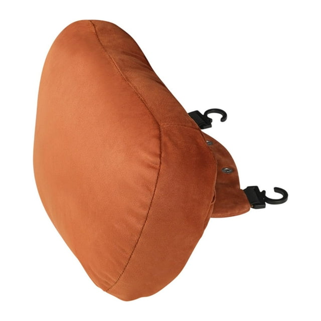 Almohada para el cuello del coche, almohada para reposacabezas del coche, accesorios cómodos para el automóvil, cojín ergonómico para reposacabezas de Marrón