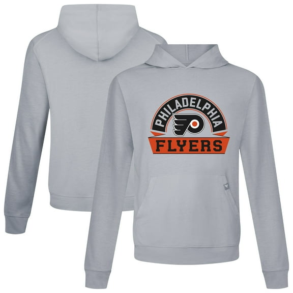 Men's Levelwear Gray Philadelphia Flyers Relay Banner Arch Pullover Hoodie