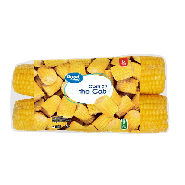 Great Value Frozen Corn on the Cob, Microwaveable, 6 Ct - Walmart.com