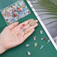 thumbnail image 3 of 80 dijes de hongos en 10 colores, colgantes de vidrio con forma de hongo para hacer joyas, con alambre de cobre dorado claro. Lindo adorno colgante., 3 of 5